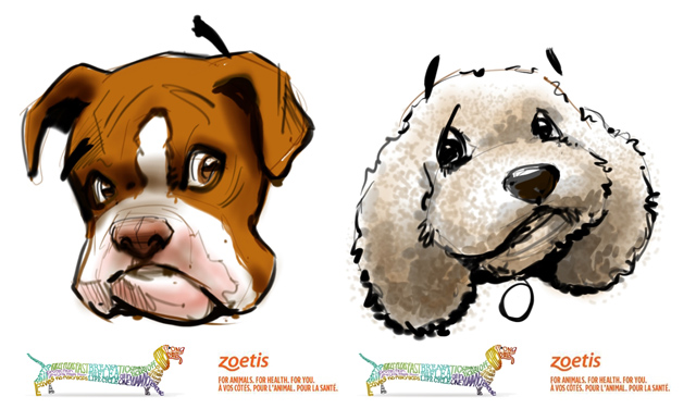 Dog and cat caricatures pet caricature illustration art in Toronto and GTA Ontario Canada