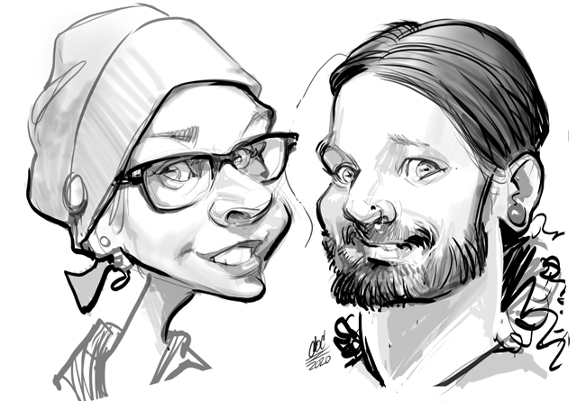 Digital caricatures in Toronto