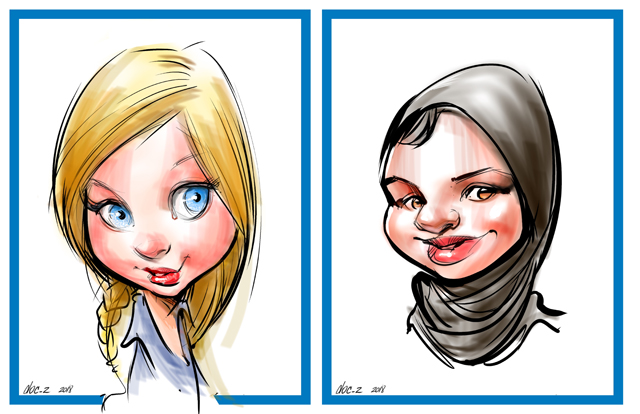Digital caricatures in Toronto
